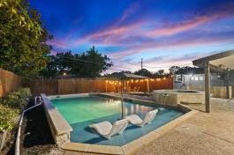 Darvany Pool at Sunset